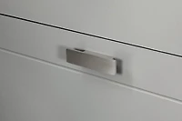 Reevo Table de chevet avec organisateur de fils Gris clair