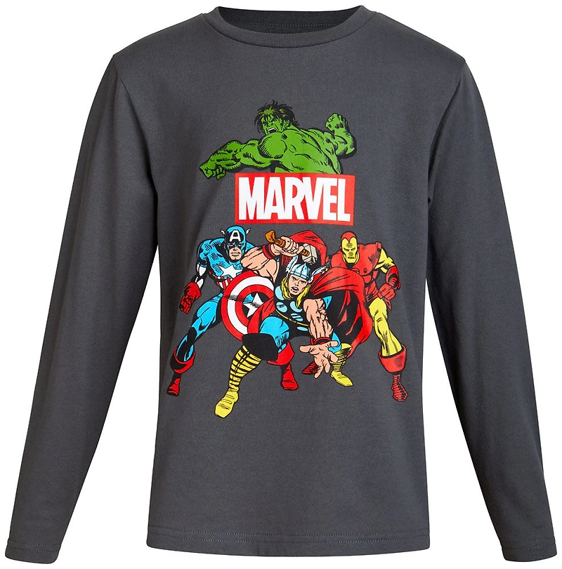 Marvel - Long Sleeve Tee - Avengers / Charcoal