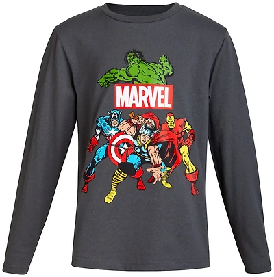 Marvel - Long Sleeve Tee - Avengers / Charcoal