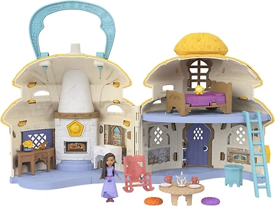 Disney -Wish -Coffret -Chaumière, mini-poupée Asha de Rosas, fig. Star