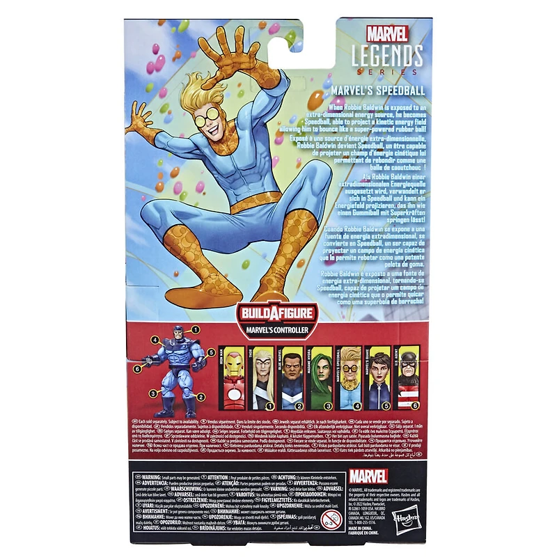 Marvel Legends Series, figurine de collection de 15 cm Marvel's Speedball inspirée des BD classiques avec 1 pièce Build-a-Figure