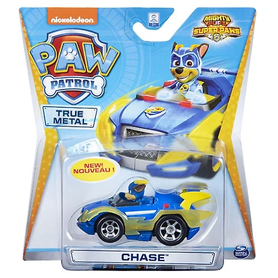 PAW Patrol - Véhicule Super-Chase Super PAWs en métal True Metal à collectionner - Série Super-Chiots à l'échelle 1:55