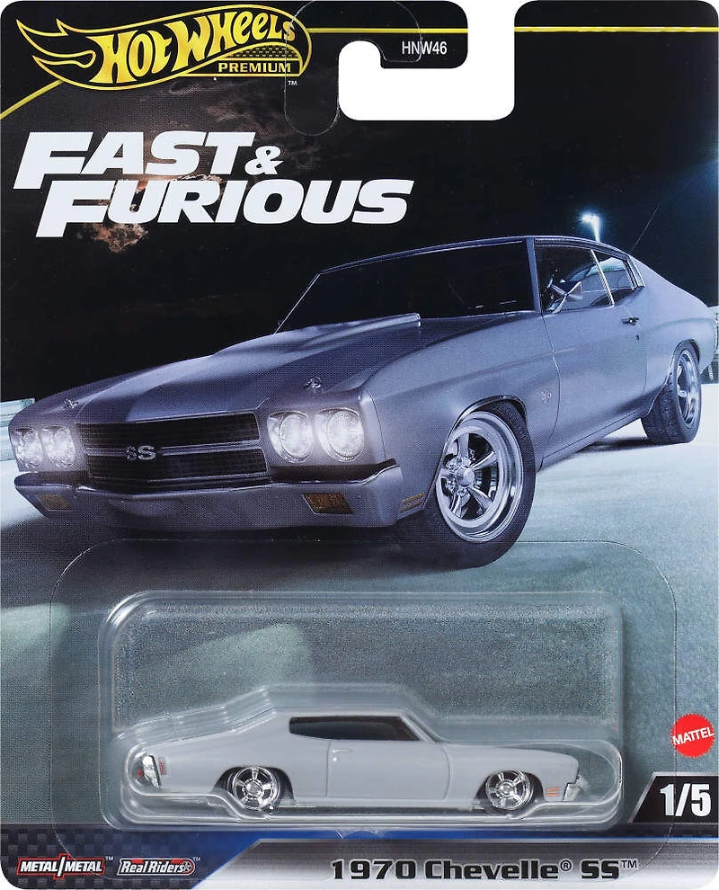 Hot Wheels Cars, Premium Fast & Furious 1970 Chevelle SS (rouge) voiture pour adultes collectionneurs
