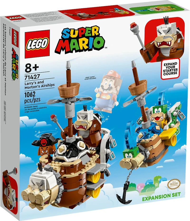 LEGO Super Mario Ensemble d'extension Les bateaux volants de Larry et Morton 71427 (1 062 pièces)