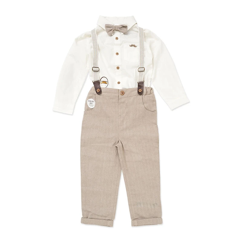 Little Gent Ensemble de bretelles gris 2y