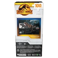 Jurassic World, Dominion 100-Piece Jigsaw Puzzle Dinosaur Park Movie Drive-in Theater Artwork in Easy Storage Tower
