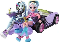 Monster High Toy Car, Ghoul Mobile with Pet and Cooler Accessories