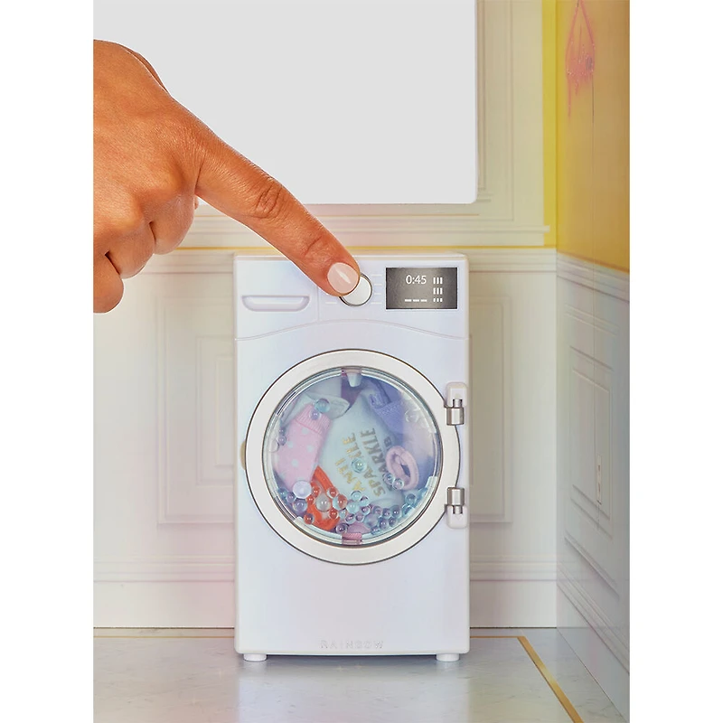 Rainbow High House Playset- 3-Story Wood Doll House (4-ft Tall and 3-FT Wide), Fully Furnished with Working Hot Tub, Shower, Sink, Elevator, and 50+ Accessories