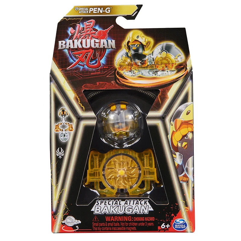 Bakugan, Special Attack Pen-G, Spinning Collectible, Customizable Action Figure and Trading Cards, Combine & Brawl