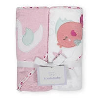 Capes de bains de Koala Baby paquet de 2 rose.