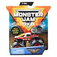 Monster Jam, Monster truck authentique Wonder Woman en métal moulé à l'échelle 1:64, série Danger Divas