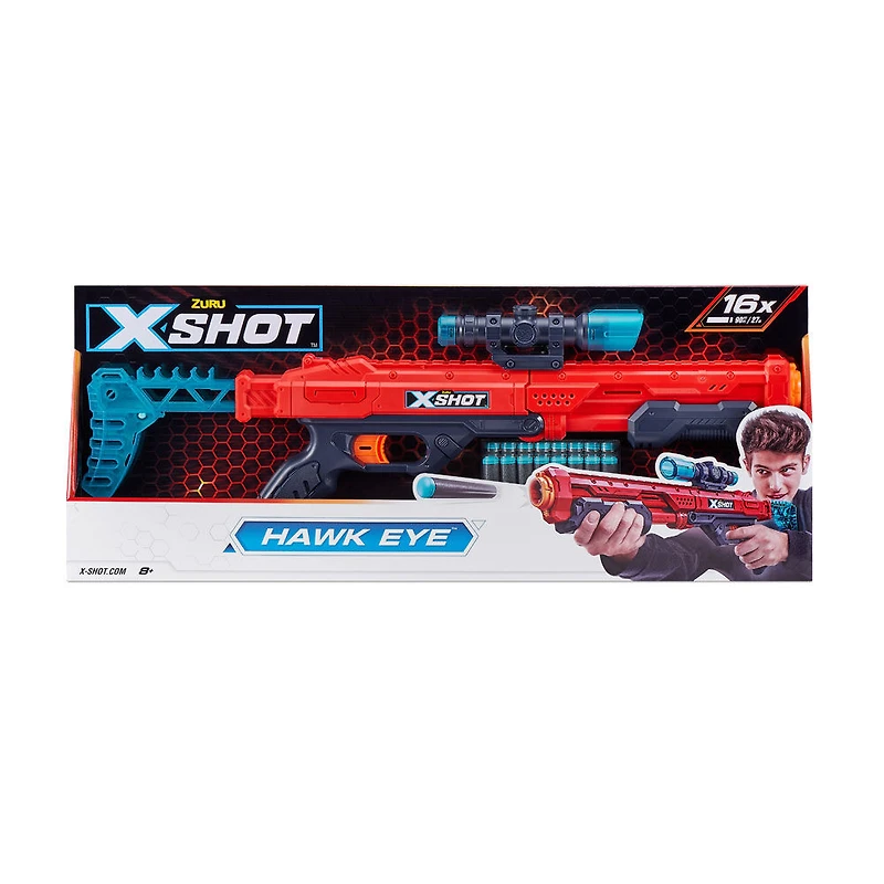 Lance-fléchettes de mousse X-Shot Excel Hawk Eye de ZURU