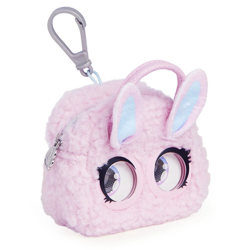 Purse Pets Micros, Fuzzy Bunny BB Stylish Small Purse with Eye Roll Feature