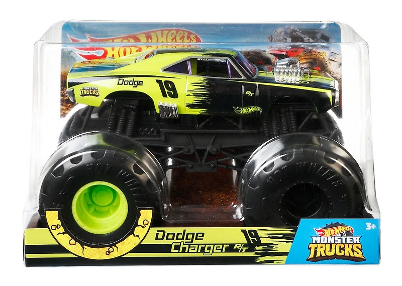 camions en métal moulé sous pression Monster Trucks Hot Wheels à l'échelle 1:24 Dodge Charger R/T