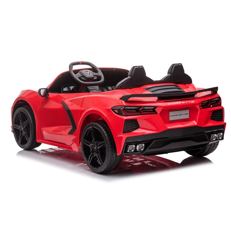 Kidsvip 12V Corvette C8 W/ Rc- Red - English Edition