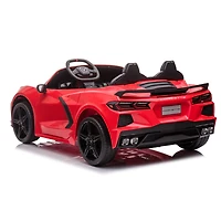 Kidsvip 12V Corvette C8 W/ Rc- Red - English Edition