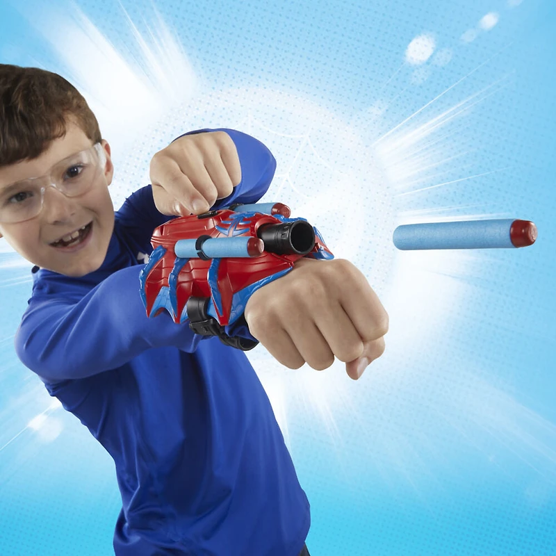 Marvel NERF Spider-Man Blaster Thwip-Tech, jouet de déguisement