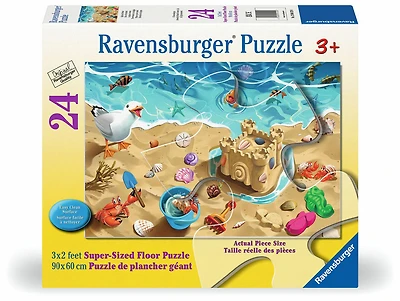 Puzzle De Sol Géant 24 Pièces "Amusement À La Plage"