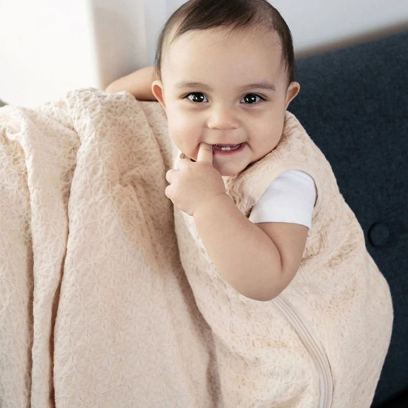 Perlimpinpin-Sac de nuit en mousseline gaufré 1.0 TOG-Curry-6-18m