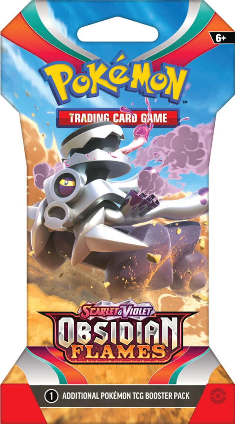 Booster et protège-cartes Pokémon Écarlate et Violet " Flammes Obsidiennes