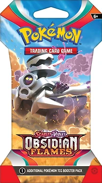 Booster et protège-cartes Pokémon Écarlate et Violet " Flammes Obsidiennes