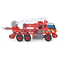 Meccano Junior, Kit de construction STEAM, Camion de pompiers avec effets sonores et lumineux
