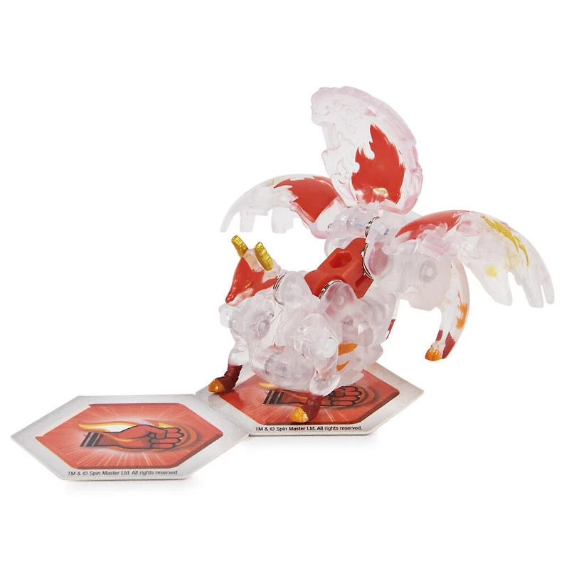 Bakugan Evolutions, Blitz Fox (Diamond), Figurine articulée de 5,1 cm et carte à collectionner