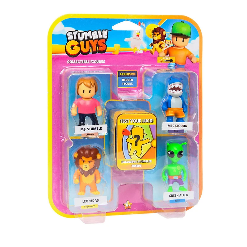 Figurines à collectionner Stumble Guys 5 paquet en boîte mystère - 1 personnage rare à collectionner