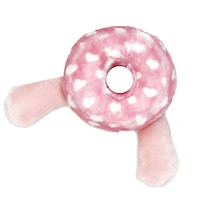 Jouet d’activité à empiler en peluche Bab & Tot : lapin rose