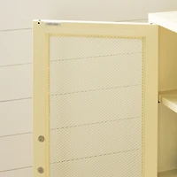 Crea Meuble de rangement avec portes grillagées en métal Jaune