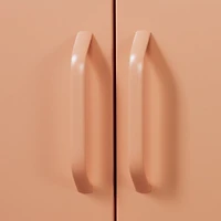 Crea Meuble de rangement avec 2 portes en métal Orange