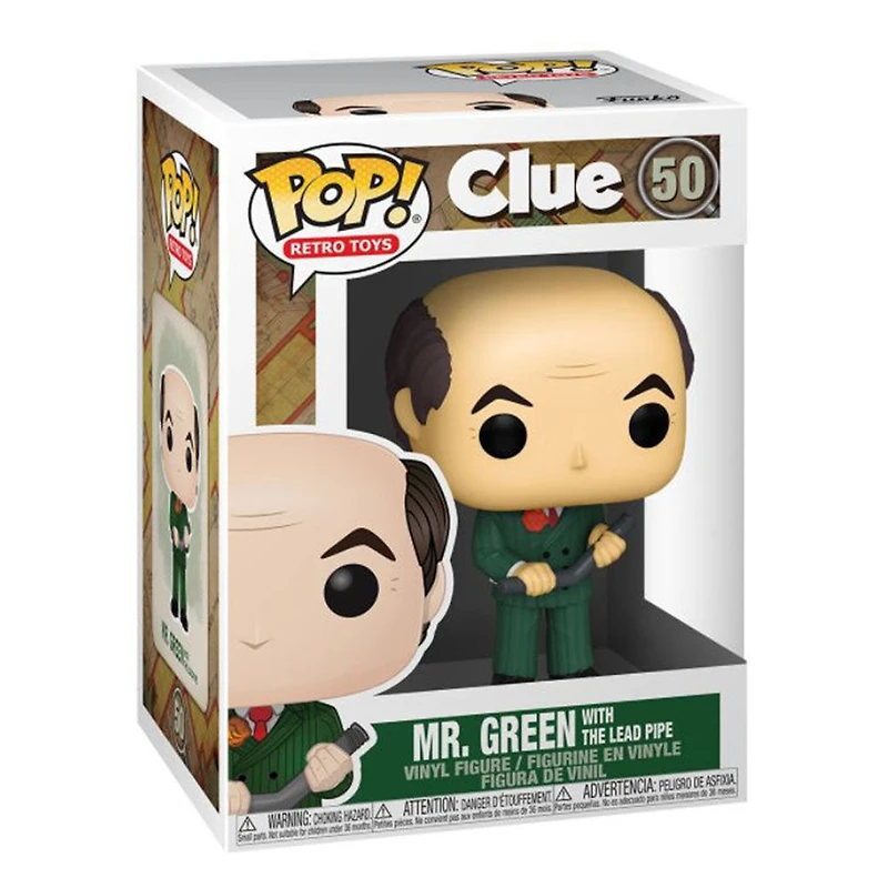 Figurine en Vinyle Mr. Green with Lead Pipe par Funko POP! Clue