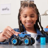 Monster Jam, Monster truck Blue Thunder officiel, véhicule en métal moulé, échelle 1:64