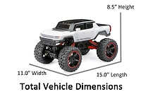 Hummer EV 4x4 Rock Crawler radiocommandé, échelle 1:10