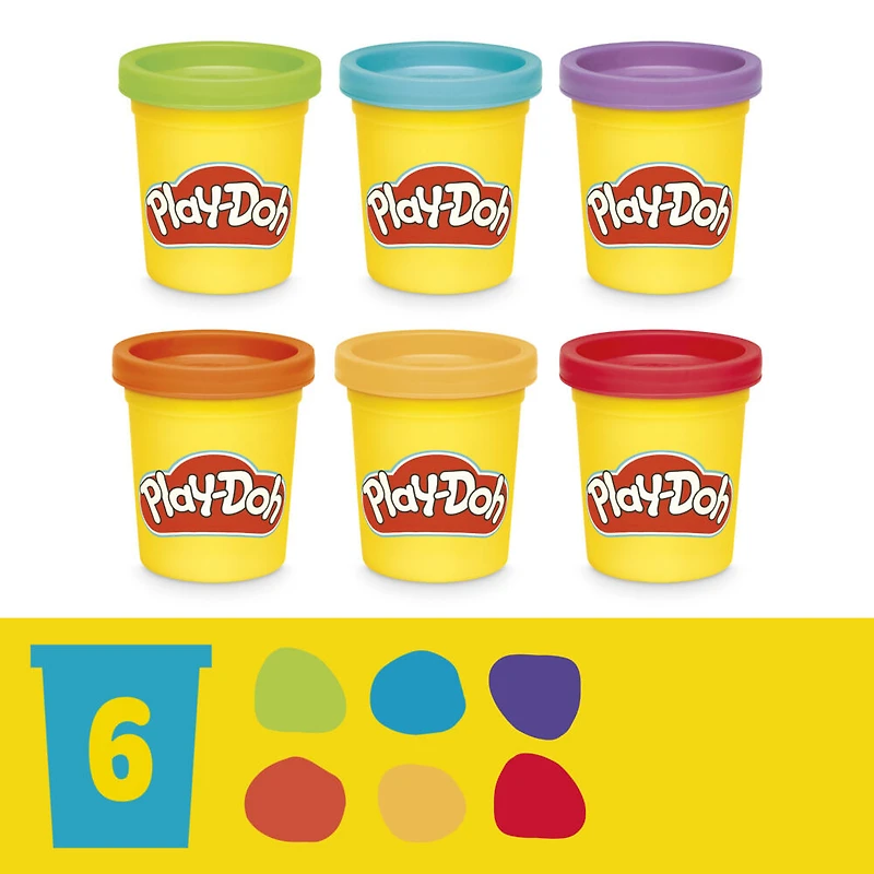 Play-Doh Starters Dino des formes et couleurs, jouet de pâte à modeler