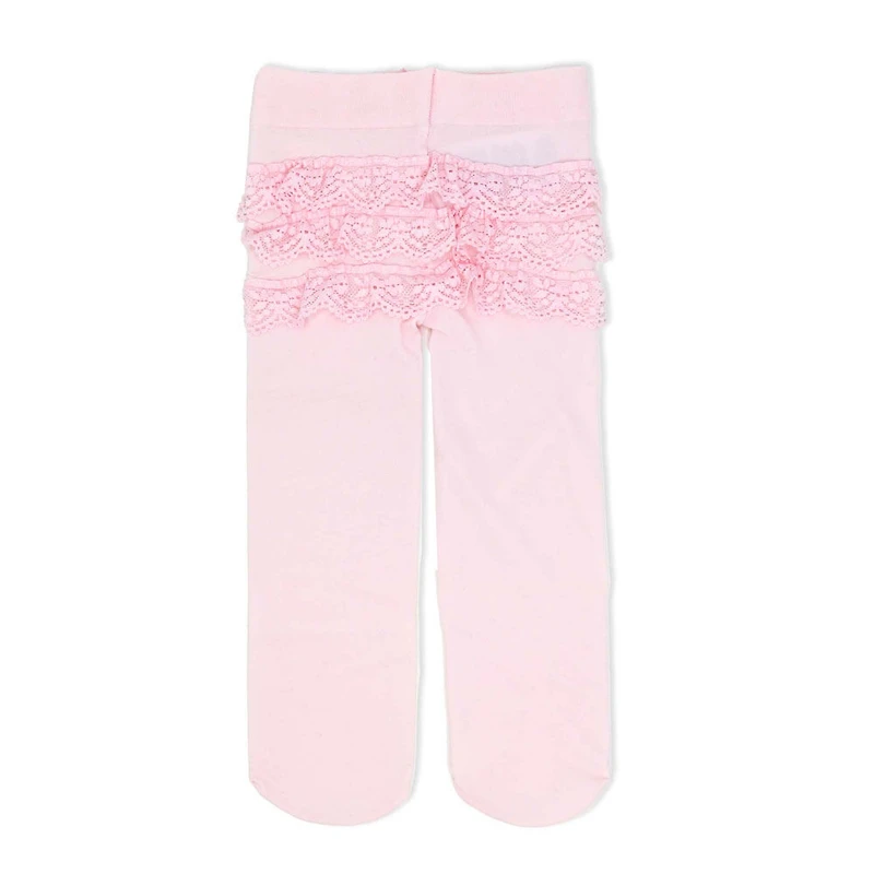 Baby Mode Signature Lot de 2 collants : rose et blanc