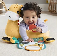Fisher-Price - Girafe Jeu sur le ventre 3 en 1, hochet, dentition, mir. 