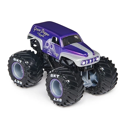 Monster Jam, Monster truck Grave Digger The Legend officiel, véhicule en métal moulé, échelle 1:64