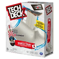 Tech Deck, Build-A-Park World Tour, P.F.K Skate Support Center, Ramp Set with Signature Fingerboard - English Edition