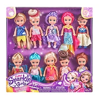 Lot de 10 poupées Sparkle Girlz Little Friends