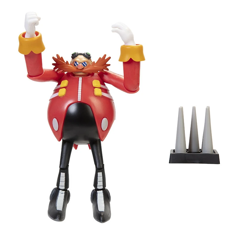 Figurines Sonic 4 pouces - Dr. Eggman avec piège à crampons 