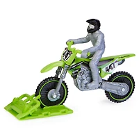 Supercross, Authentic Devon Raper 1:24 Scale Die-Cast Motorcycle with Rider Figure