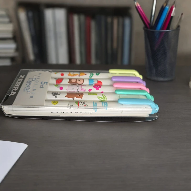 Zebra Mildliner Pet-It Animal 5Pk Assorted Highlighter