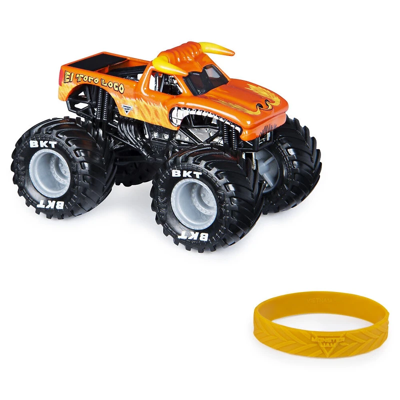 Monster Jam, Monster truck El Toro Loco officiel, véhicule en métal moulé, séries Legacy Trucks Favorites, échelle 1:64