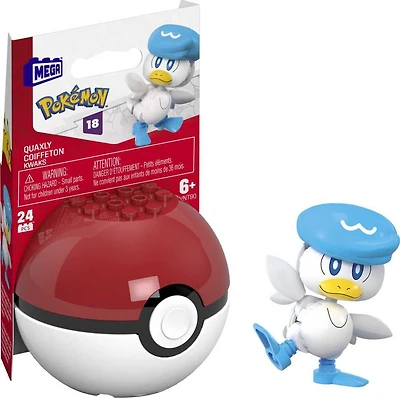 MEGA - Pokémon - Figurine articulée - Coiffeton, Pokéball (24 pièces)