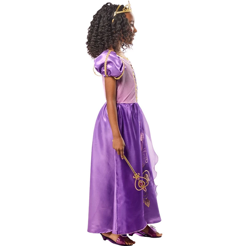 Rubies Royal Princess Costume Dress with Gold Tiara, Girls Small (Size 6-7)