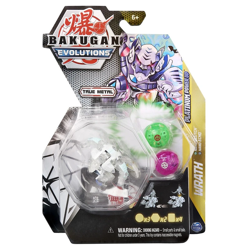 Bakugan Evolutions, Coffret Platinum Power Up Wrath avec Nano Echo et Clutch