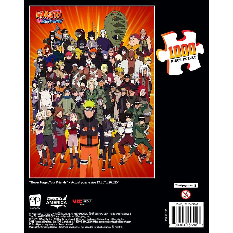 USAopoly Naruto "Never Forget Your Friends" Casse-Tête De 1000 Pièces - Édition anglaise