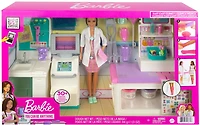 Barbie - Coffret La Clinique de Barbie, avec Barbie Docteur Brune