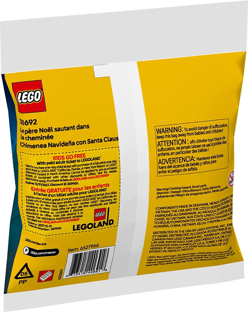 LEGO Creator Le père Noël sautant dans la cheminée 30692